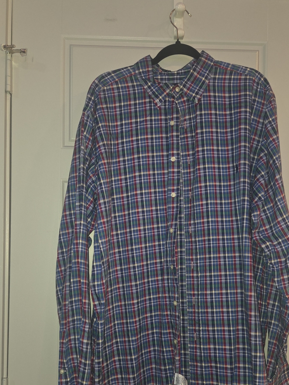 Ralph Lauren Men's Plaid Button-Down Shirt - Blue/Green/Red
